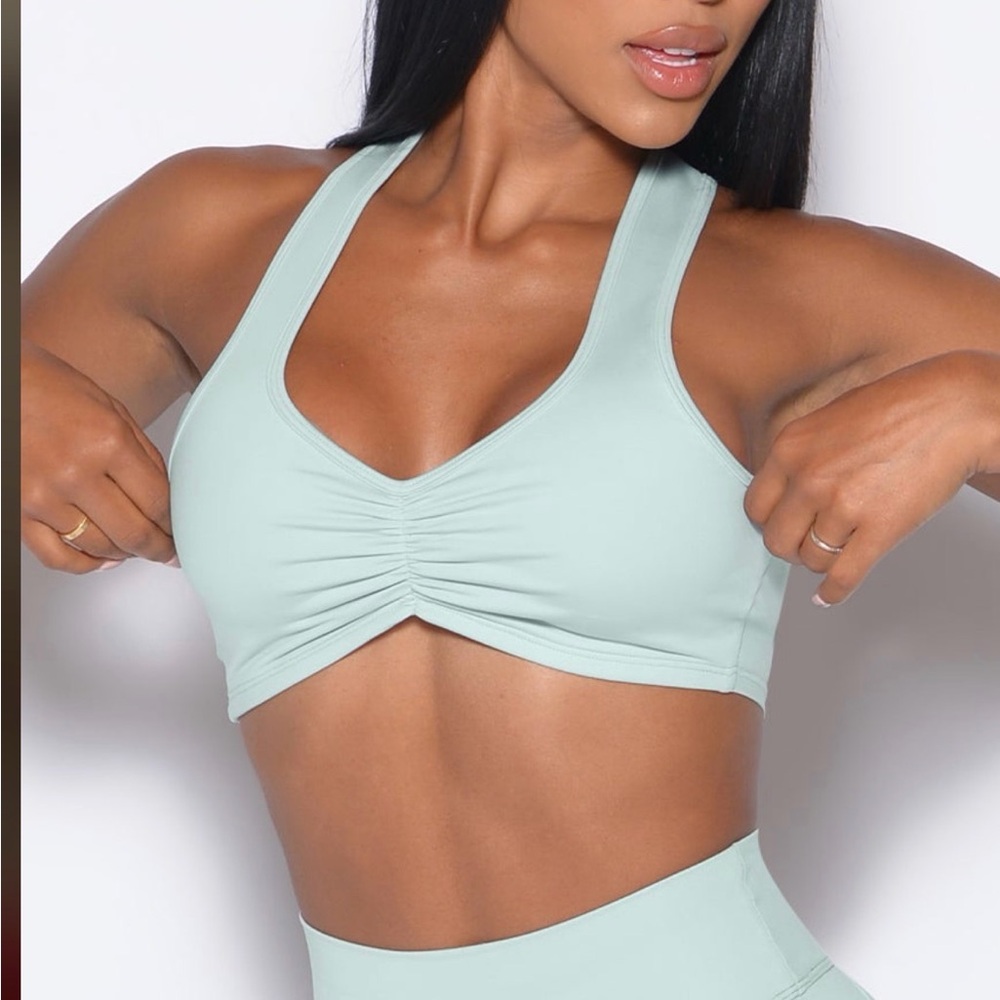 Bombshell Sportswear Scrunch Tank Bra Mist